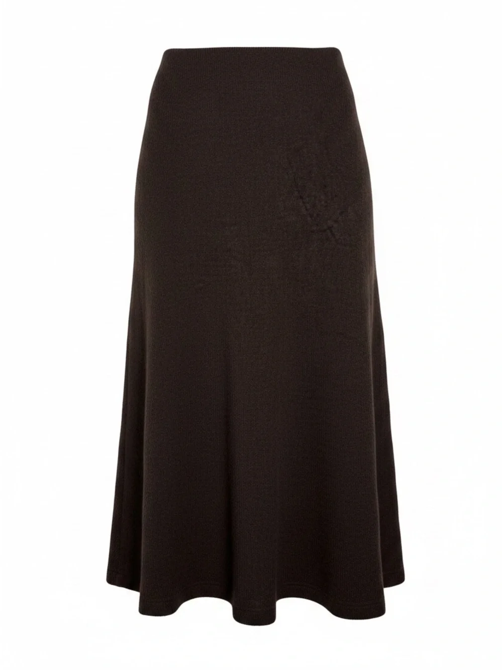 OGL Chocolate Brown Wool Blend Midi Skirt